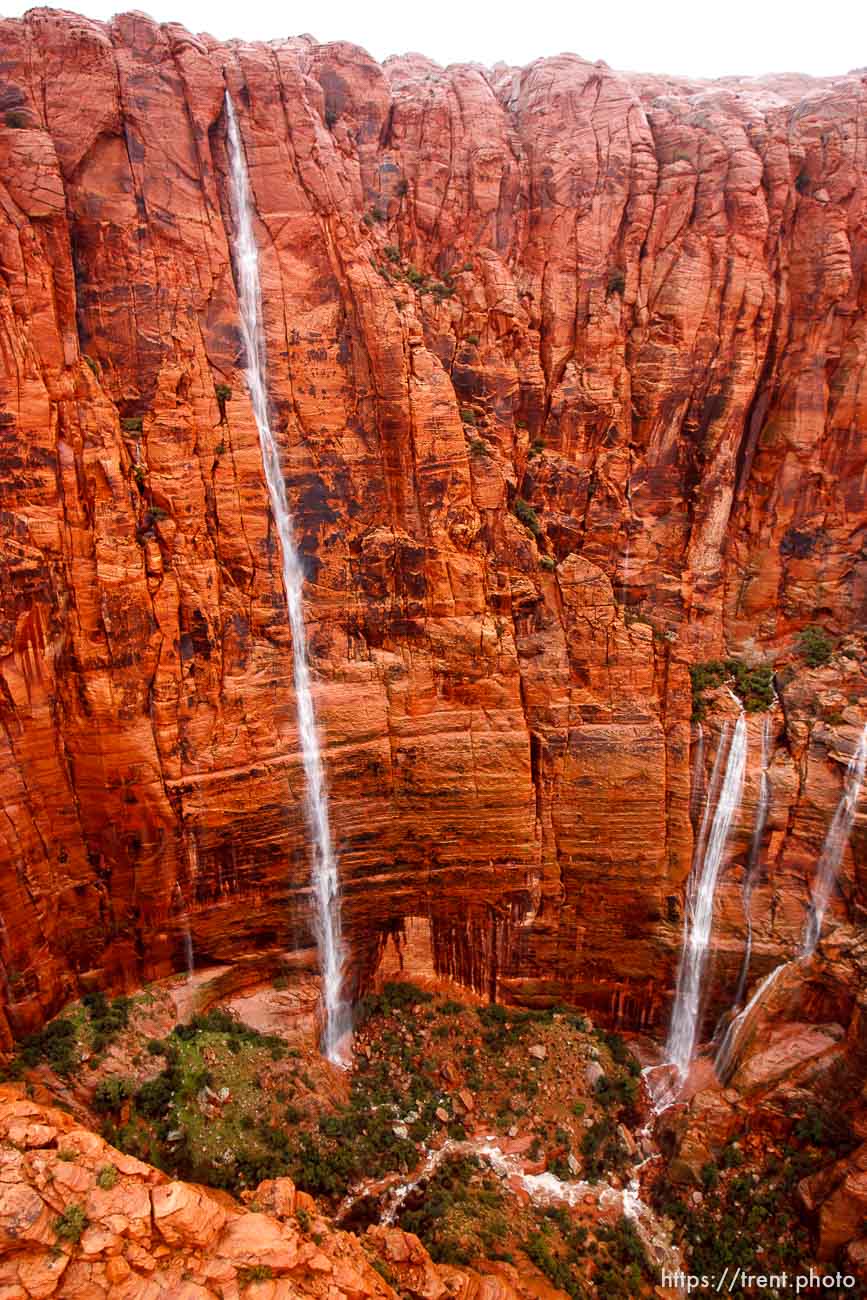 Trent Nelson  |  The Salt Lake Tribune
A mammoth waterfall outside of St. George, formed by rainwater, Wednesday, December 22, 2010.