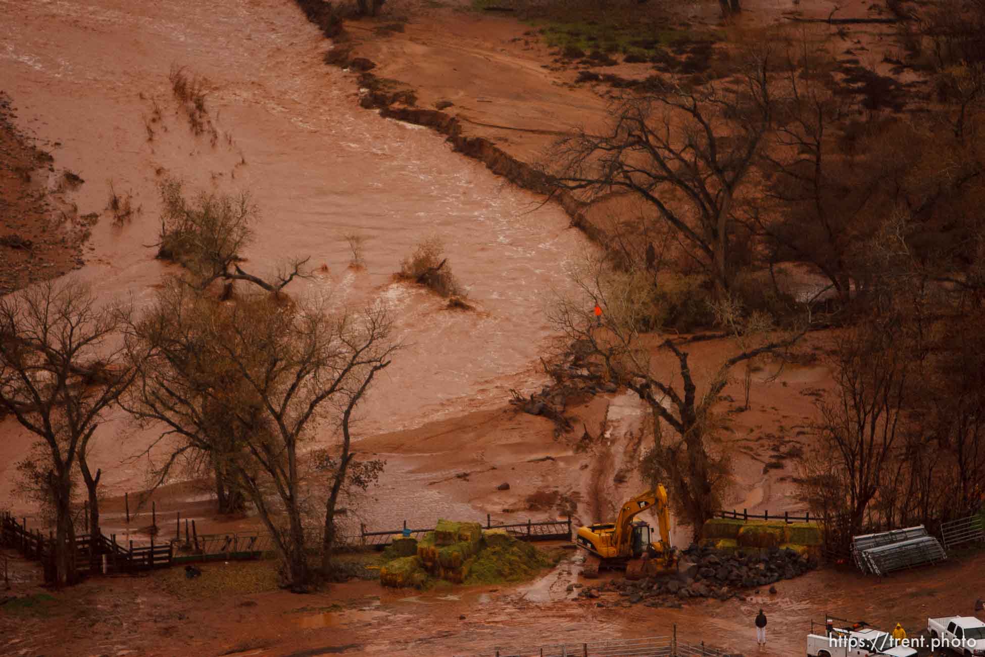 Trent Nelson  |  The Salt Lake Tribune
Along the Santa Clara River. Aerial views of flooding in St. George and Santa Clara, Wednesday, December 22, 2010.