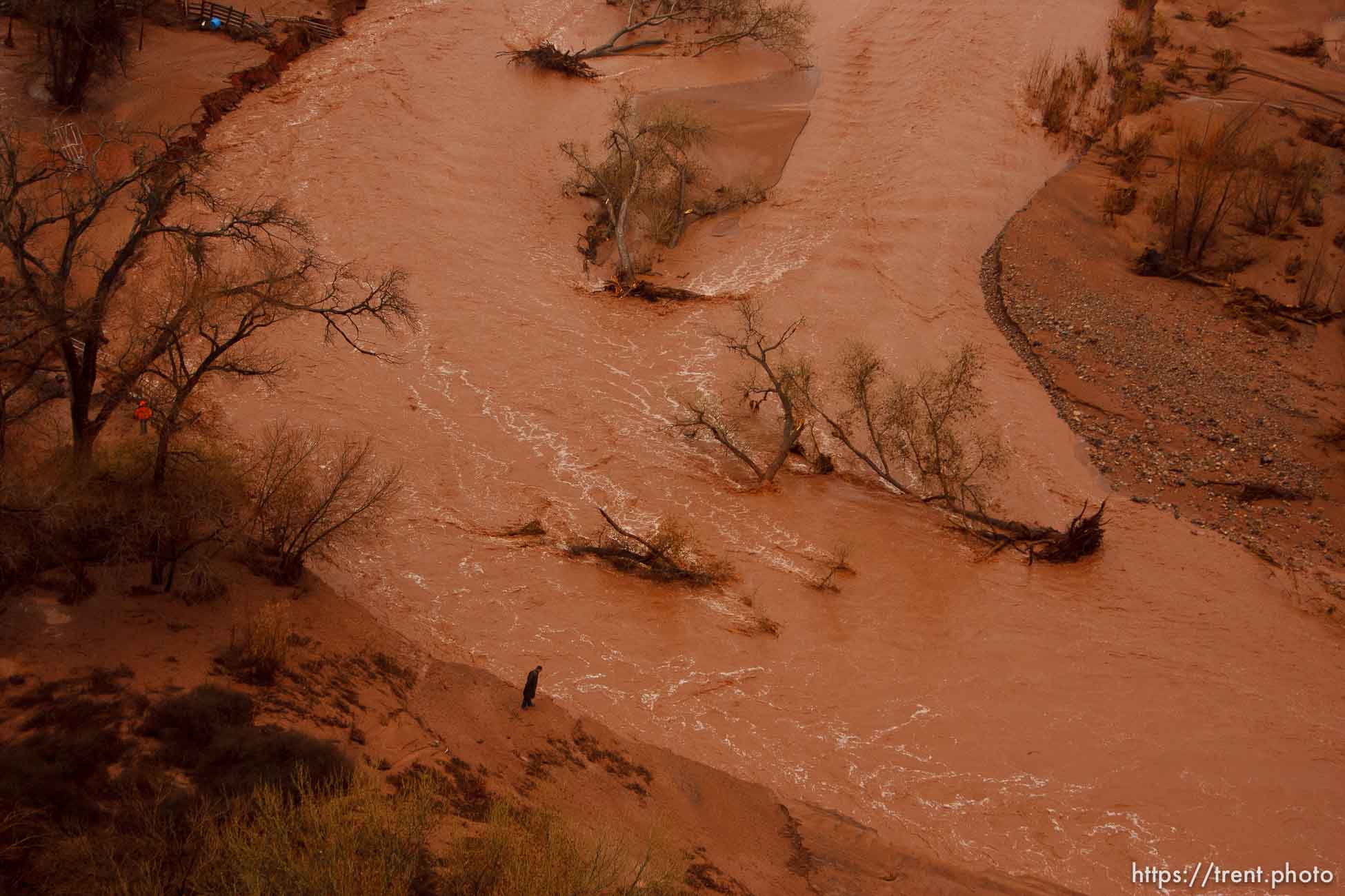 Trent Nelson  |  The Salt Lake Tribune
Along the Santa Clara River. Aerial views of flooding in St. George and Santa Clara, Wednesday, December 22, 2010.