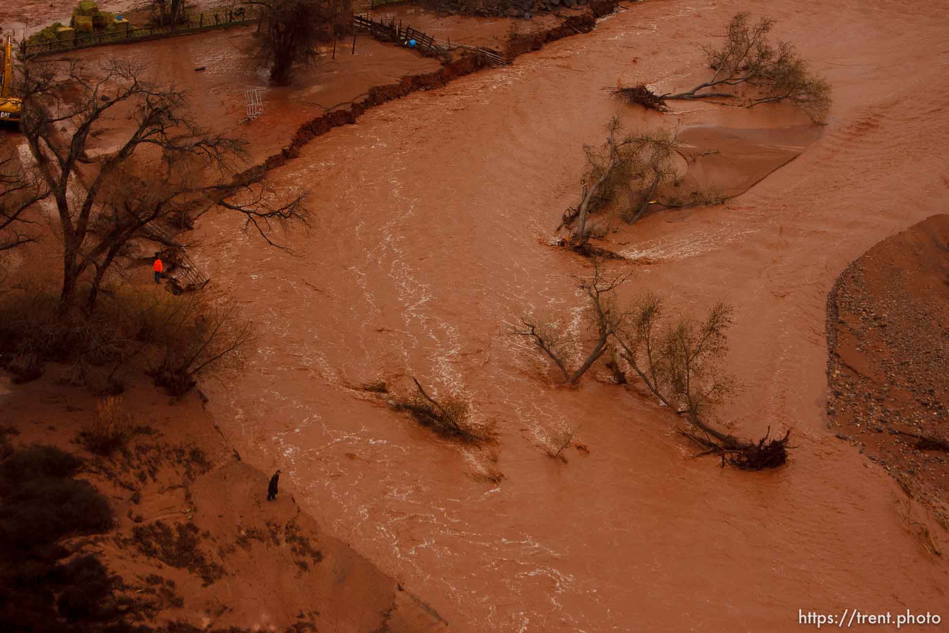 Trent Nelson  |  The Salt Lake Tribune
Along the Santa Clara River. Aerial views of flooding in St. George and Santa Clara, Wednesday, December 22, 2010.