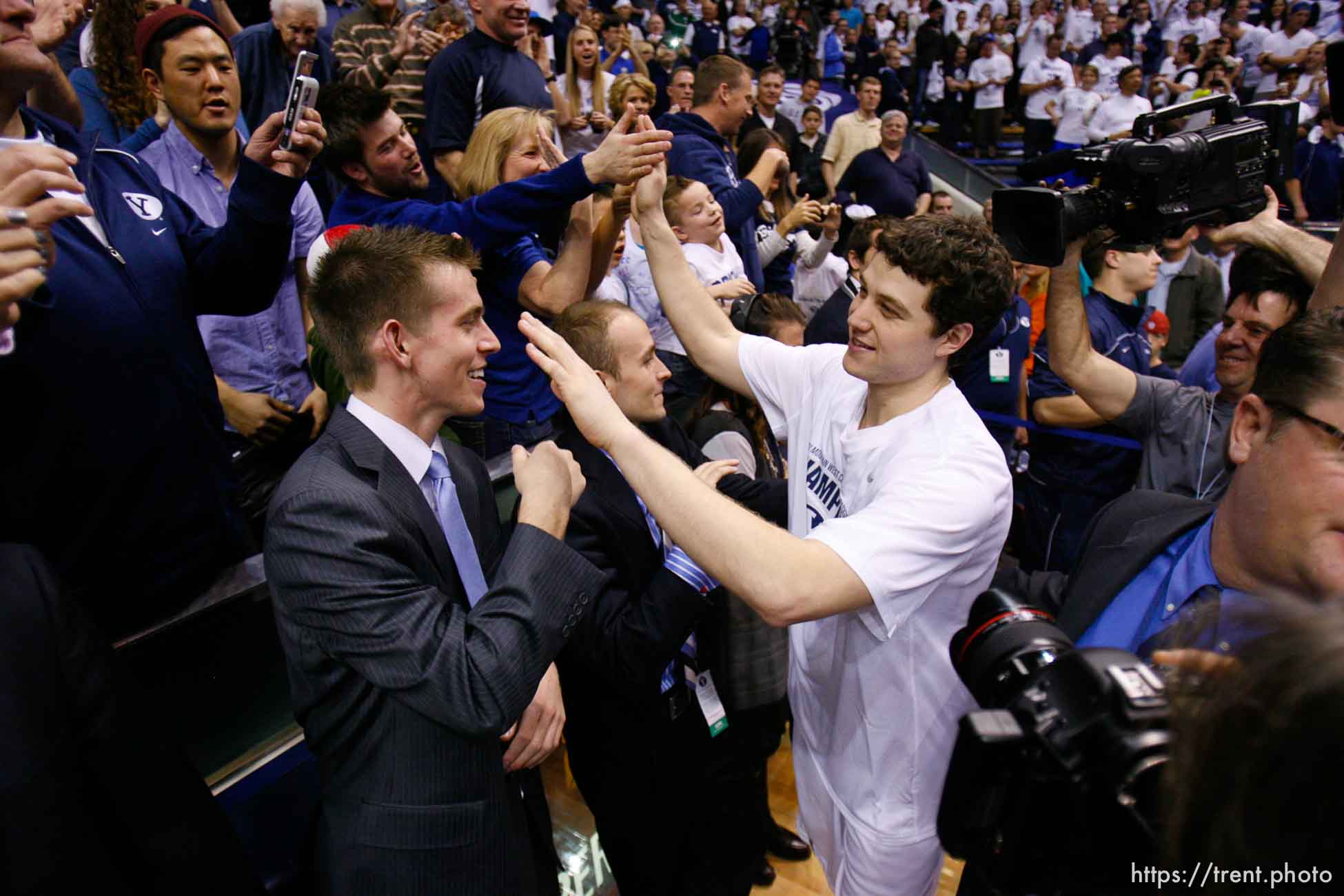 Trent Nelson  |  The Salt Lake Tribune
BYU's Jimmer Fredette as BYU hosts Wyoming, college basketball in Provo, Utah, Saturday, March 5, 2011.