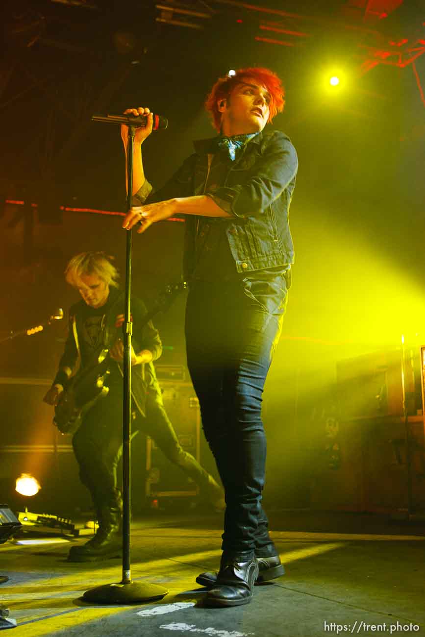 Trent Nelson  |  The Salt Lake Tribune
Mikey Way, Gerard Way, My Chemical Romance at In The Venue in Salt Lake City, Utah, Friday, April 8, 2011.