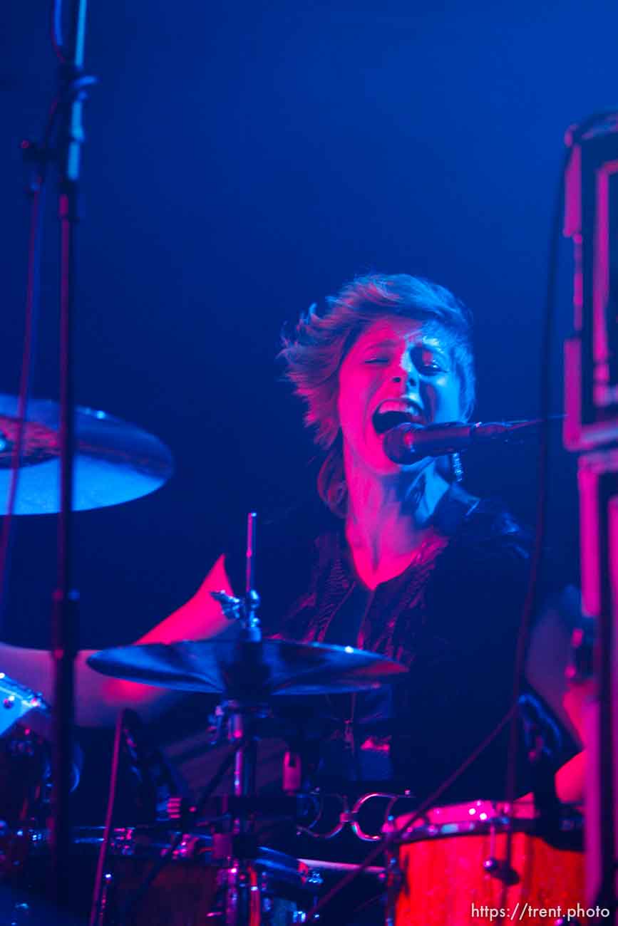 Elaine Bradley, Neon Trees at In The Venue in Salt Lake City, Utah, Friday, April 8, 2011.