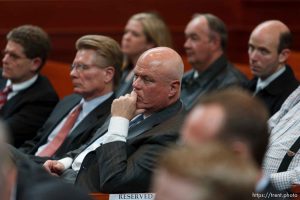 Trent Nelson  |  The Salt Lake Tribune
Fiduciary Bruce Wisan listens as the Utah Supreme Court heard arguments in Salt Lake City, Utah, Tuesday, April 12, 2011, on cases involving the FLDS Church's United Effort Plan (UEP) land trust.