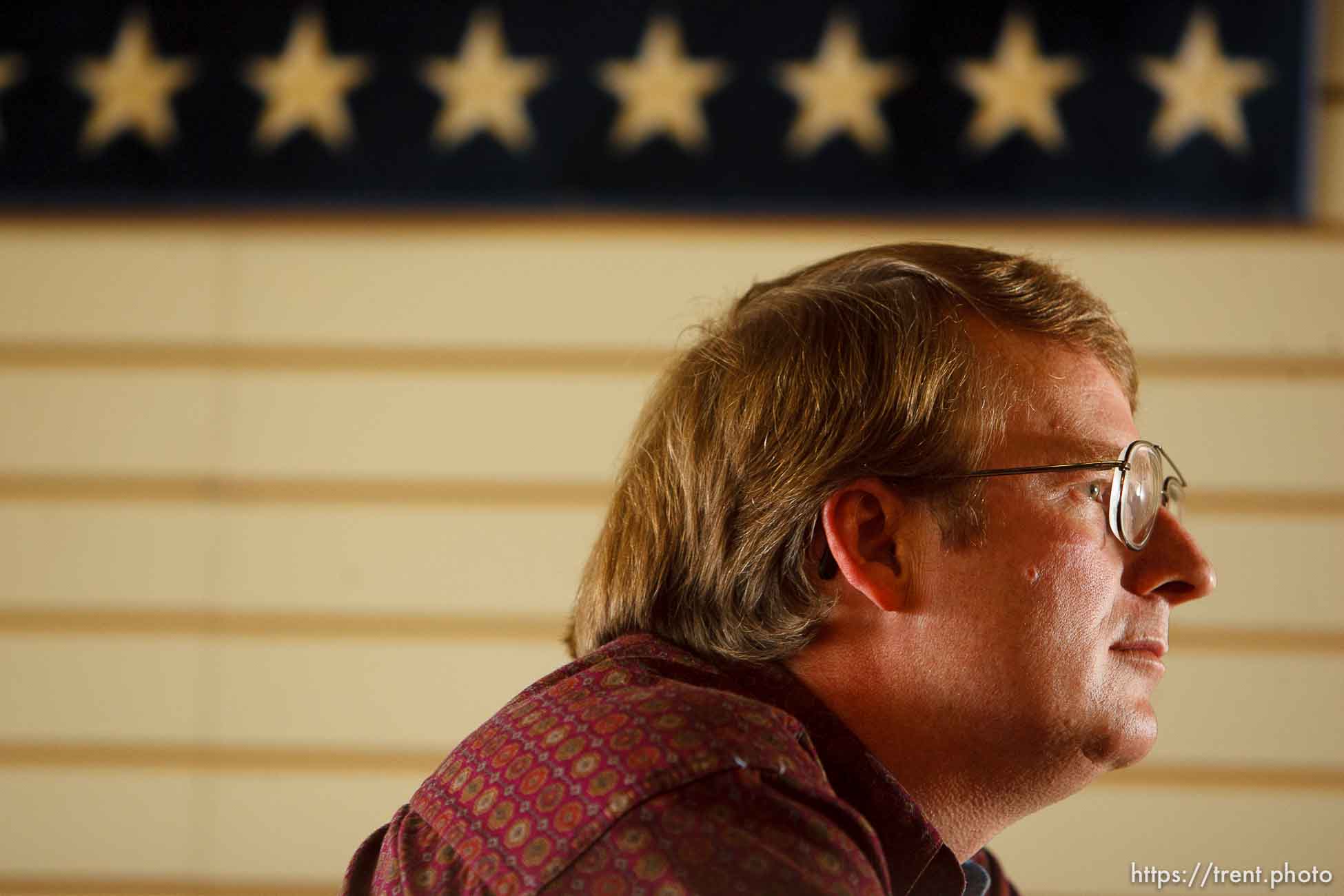 Trent Nelson  |  The Salt Lake Tribune
Eli Cawley, chairman of the Utah Minuteman Project, talks about his background and beliefs Thursday, June 9, 2011 in Taylorsville, Utah.