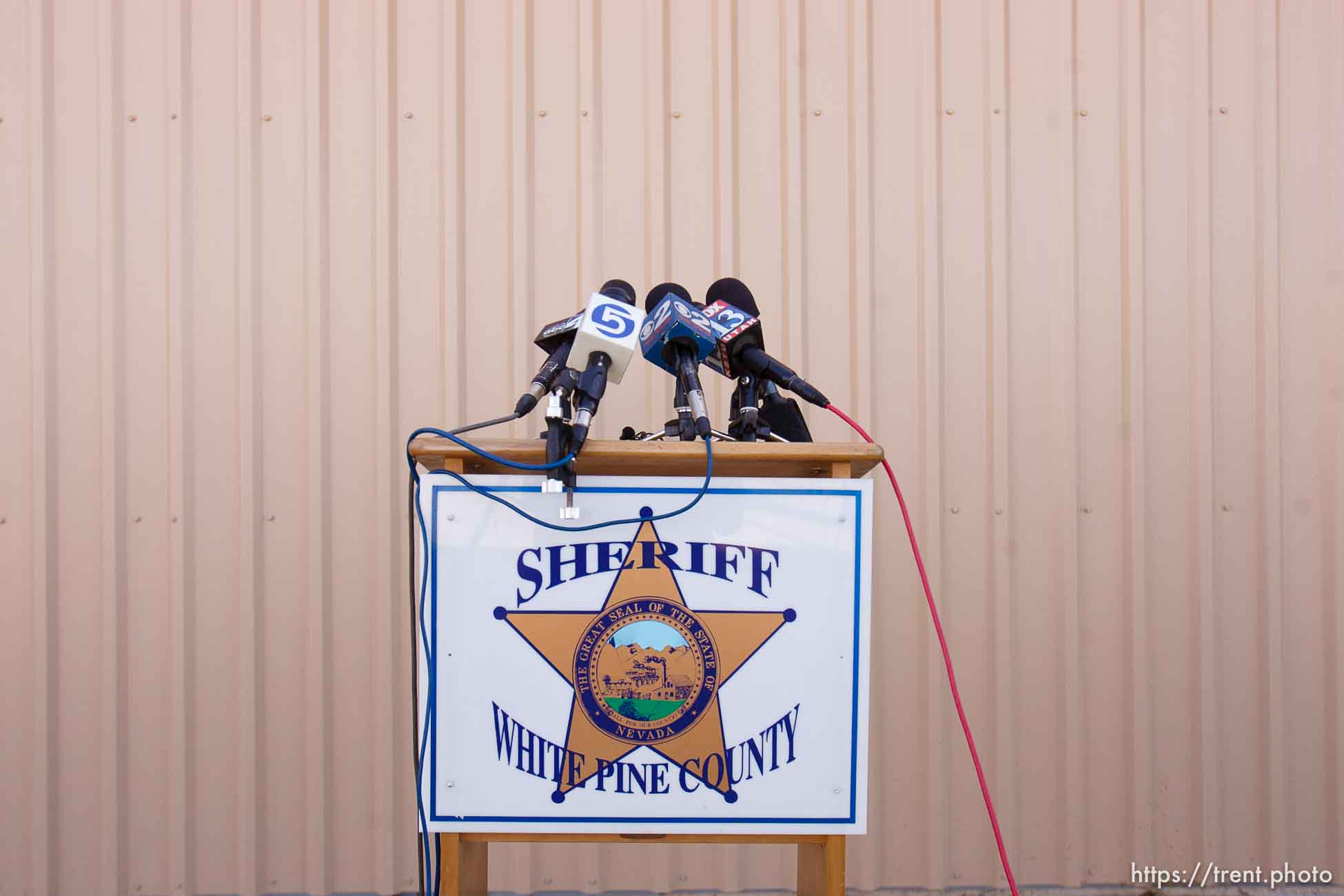 Trent Nelson  |  The Salt Lake Tribune
West Valley City public information officer Mike Powell speaks at a press conference regarding the 2009 disappearance of Susan Powell, in Ely, Nevada, Friday August 19, 2011