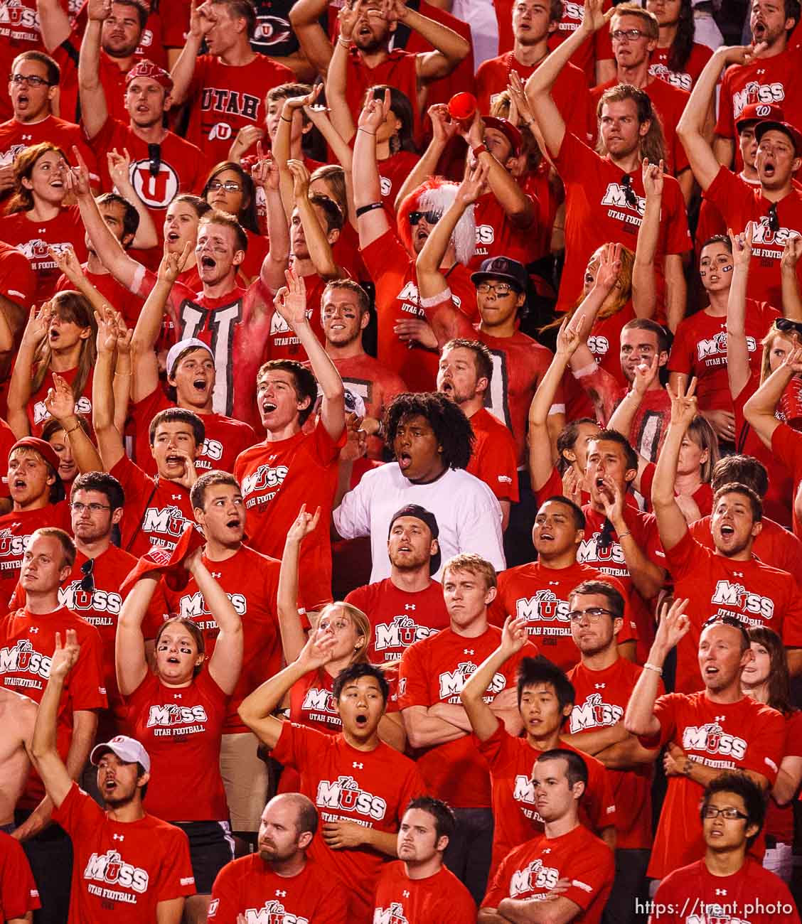 Trent Nelson  |  The Salt Lake Tribune
. Utah vs. Montana State in Salt Lake City, Utah, Thursday, September 1, 2011. fans,