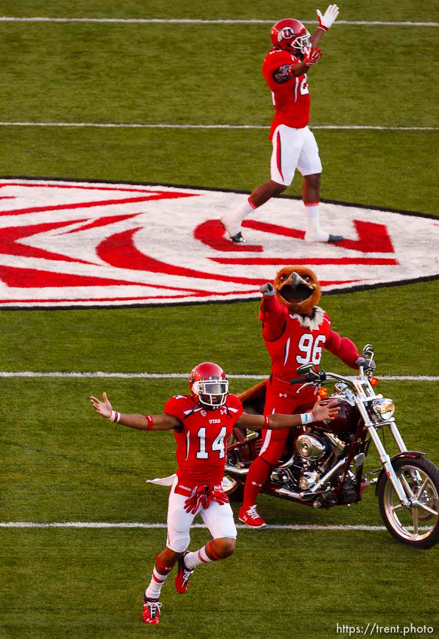 Trent Nelson  |  The Salt Lake Tribune
reggie dunn. Utah vs. Montana State in Salt Lake City, Utah, Thursday, September 1, 2011. swoop