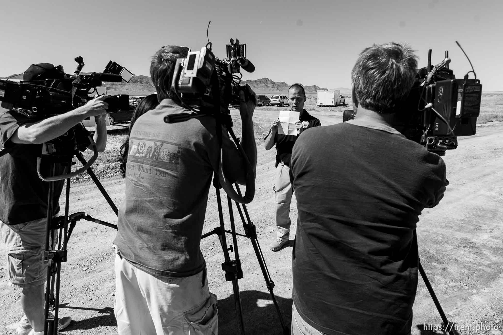 Trent Nelson  |  The Salt Lake Tribune
Mike Powell press conference during search for Susan Powell at Topaz Mountain, Utah, Tuesday, September 20, 2011.