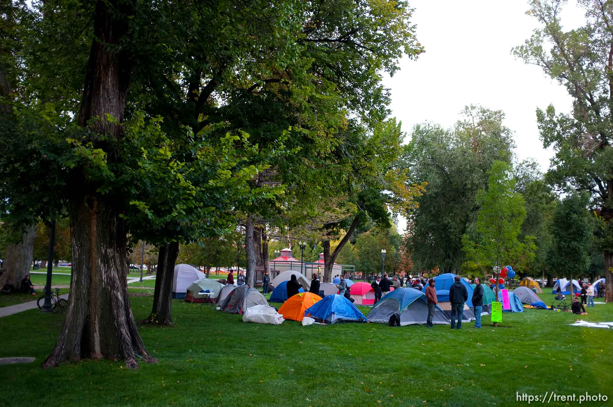 Occupy Salt Lake at Pioneer Park in Salt Lake City, Utah, Thursday, October 6, 2011.