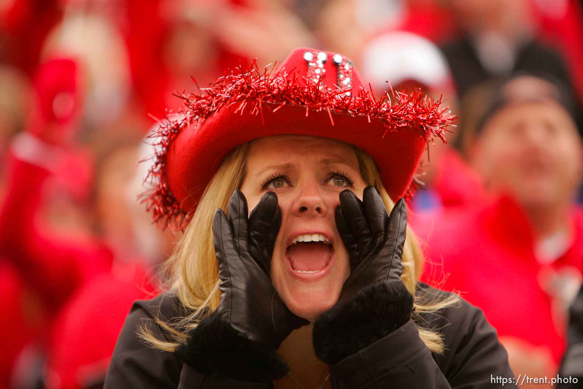 Trent Nelson  |  The Salt Lake Tribune
Fan. during the second quarter, Utah vs. Arizona State, college football at Rice-Eccles Stadium in Salt Lake City, Utah, Saturday, October 8, 2011.