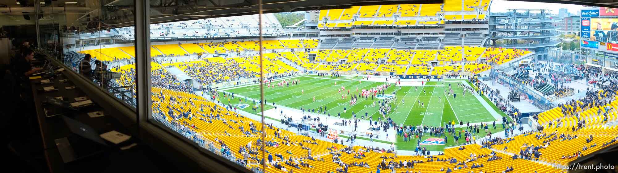 utah vs. pitt, heinz field in Pittsburgh, Pennsylvania, Saturday, October 15, 2011. press box view