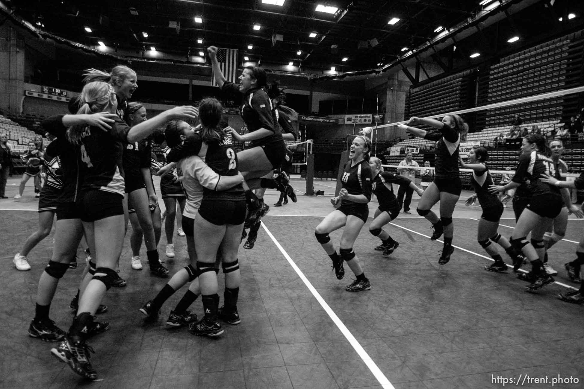 Trent Nelson  |  The Salt Lake Tribune
Morgan takes the 3A state high school volleyball championship, defeating Snow Canyon 3-0 at Utah Valley University in Orem, UT on Friday, October 28, 2011.