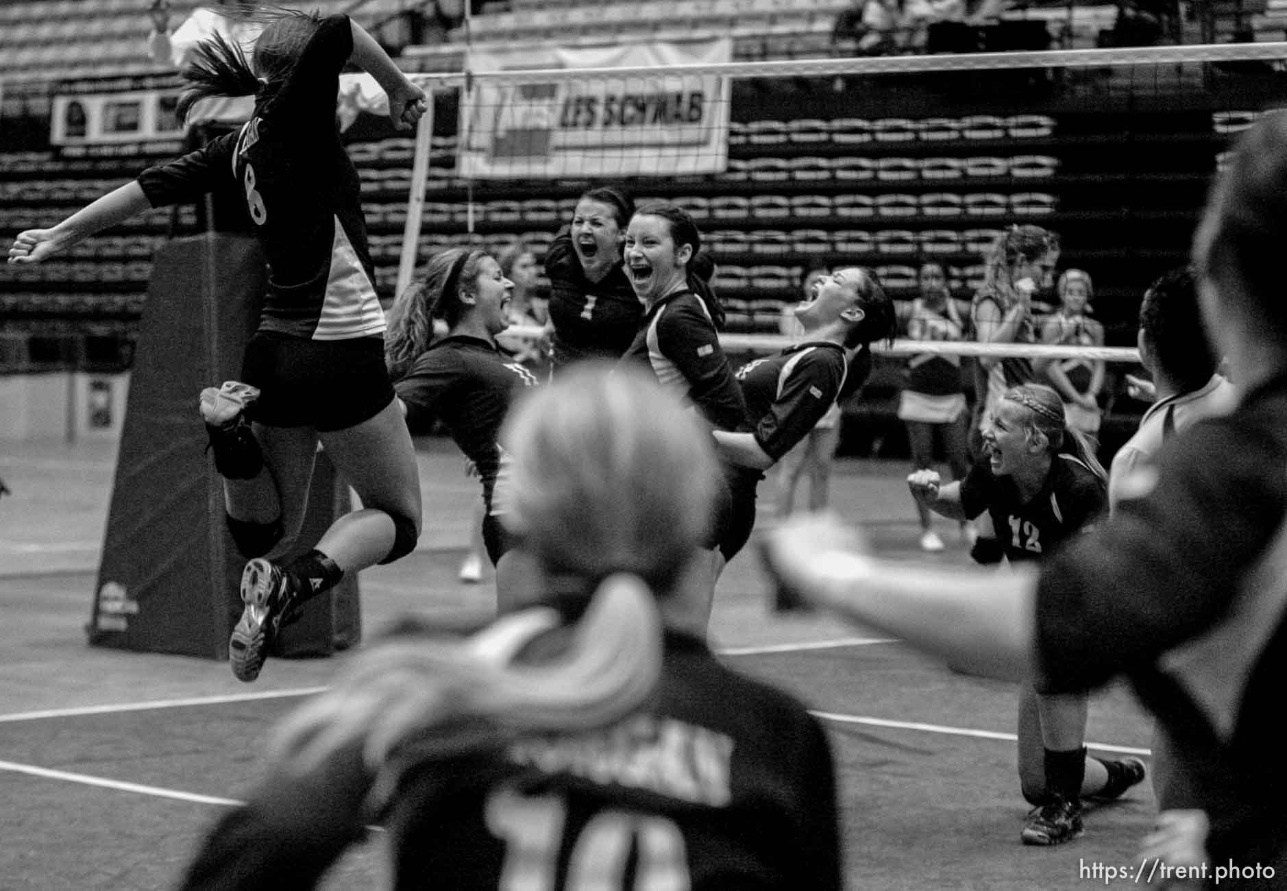 Trent Nelson  |  The Salt Lake Tribune
Morgan takes the 3A state high school volleyball championship, defeating Snow Canyon 3-0 at Utah Valley University in Orem, UT on Friday, October 28, 2011.