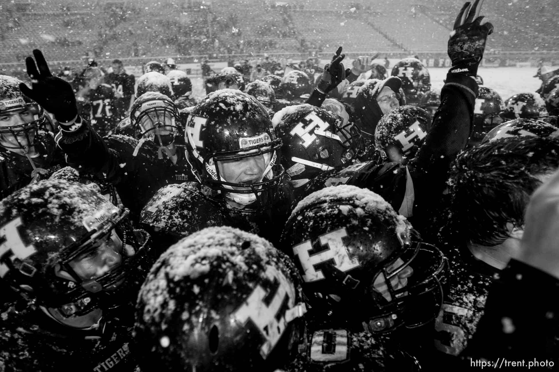 Trent Nelson  |  The Salt Lake Tribune
Hurricane defeated Desert Hills 21-0 in the 3A State Championship high school football game at Rice-Eccles Stadium in Salt Lake City, Utah, Friday, November 18, 2011.