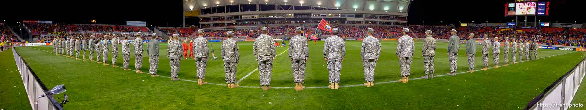 Real Salt Lake vs. New York Red Bulls, MLS Soccer Saturday, March 17, 2012 at Rio Tinto Stadium in Sandy, Utah. pre-game national anthem