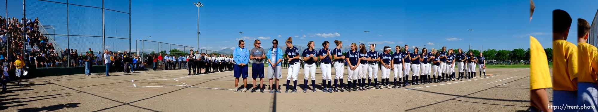 Trent Nelson  |  The Salt Lake Tribune
4A and 5A Softball state championships introductions, Thursday, May 24, 2012 in Taylorsville, Utah.