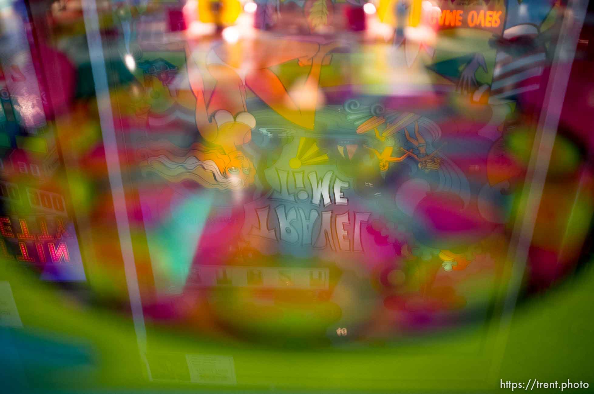 points wheel, Pinball machines at Playland Not at the Beach, in El Cerrito, California on Sunday, July 8, 2012. travel time