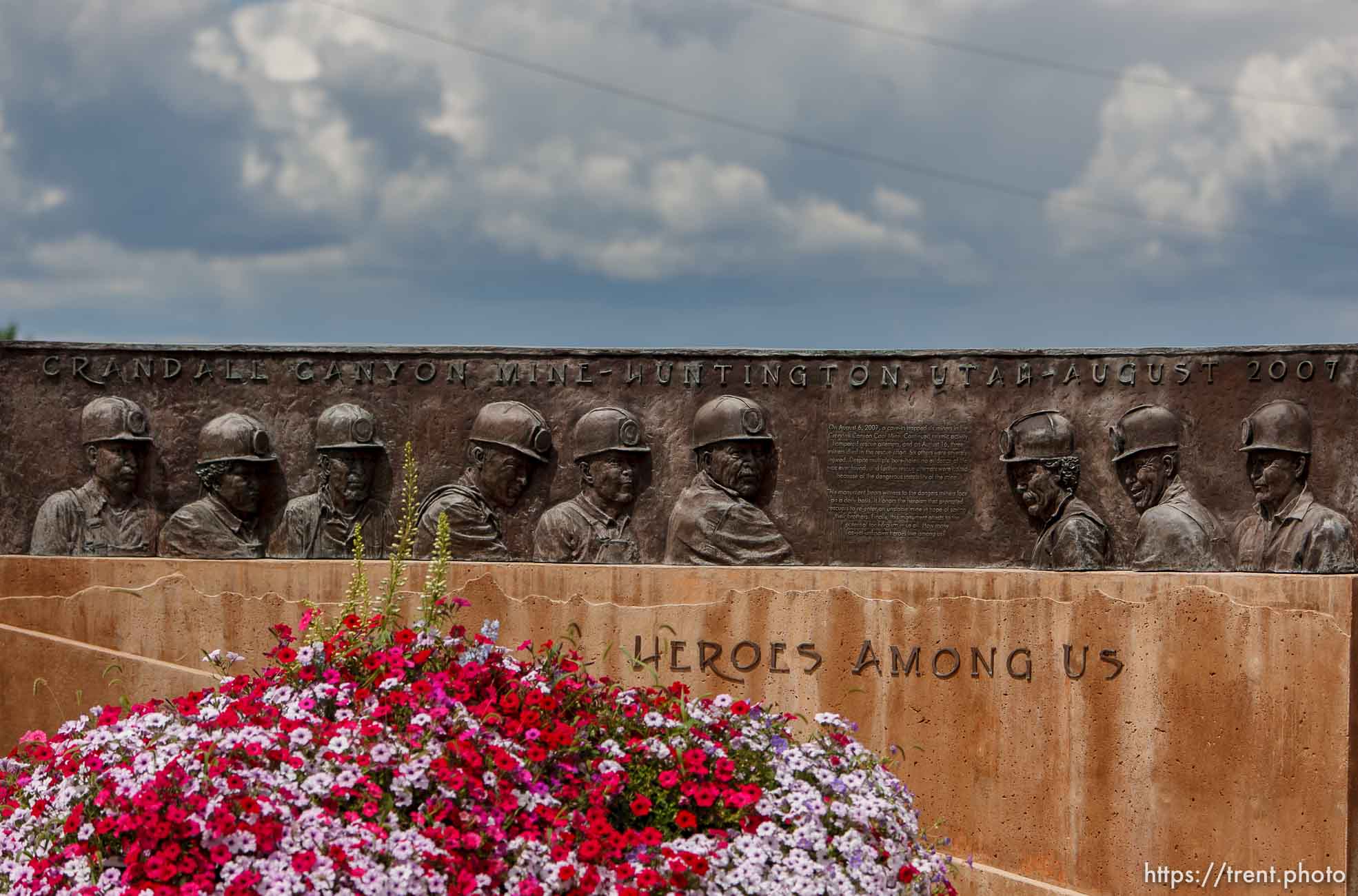 Trent Nelson  |  The Salt Lake City
The memorial to six miners and three rescuers who died in the 2007 Crandall Canyon Mine disaster near Huntington, Utah. Photographed on Wednesday, August 1, 2012.