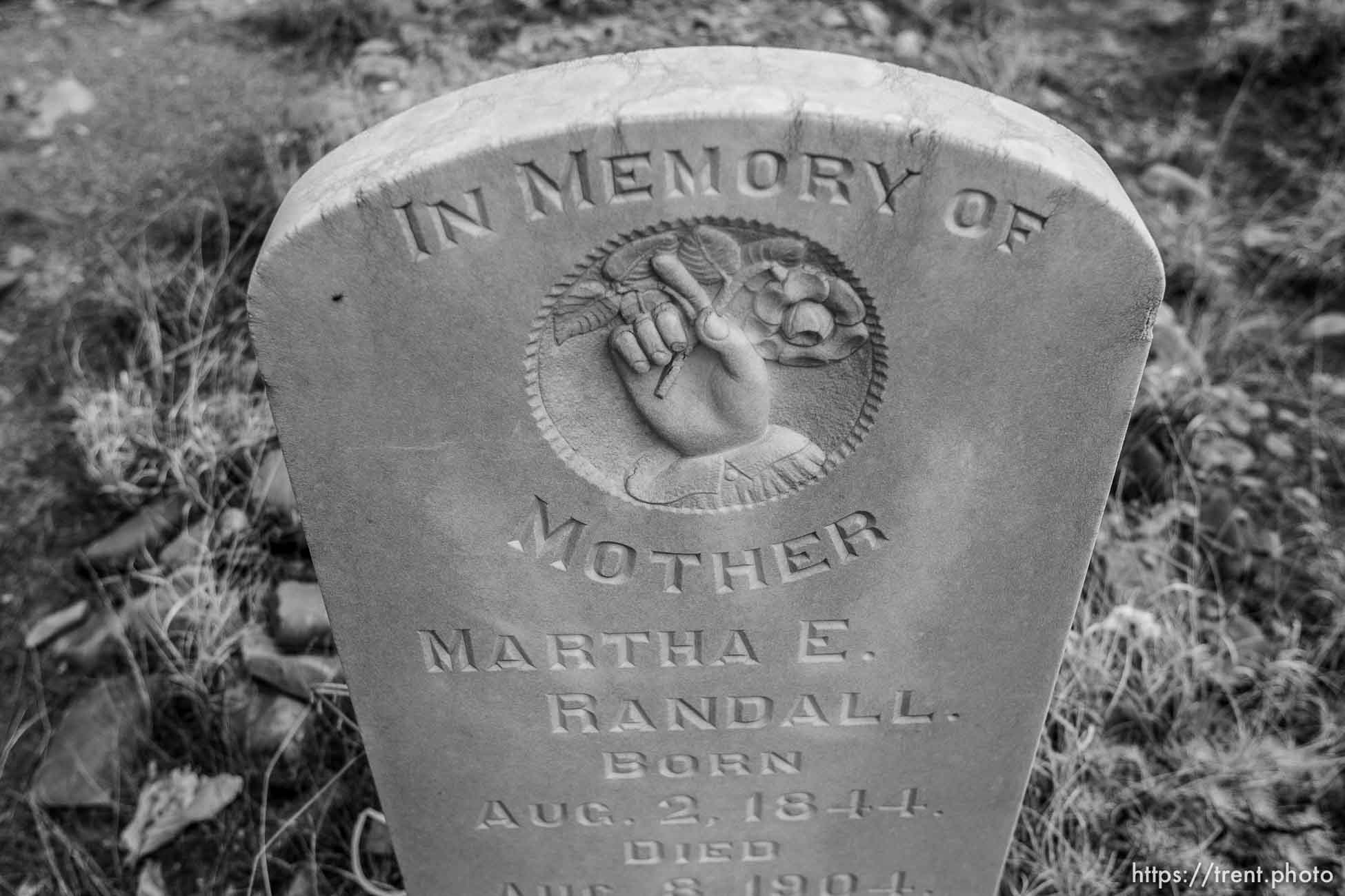 in memory of mother martha randall, cemetery, Woodside, Utah on Wednesday, August 1, 2012.