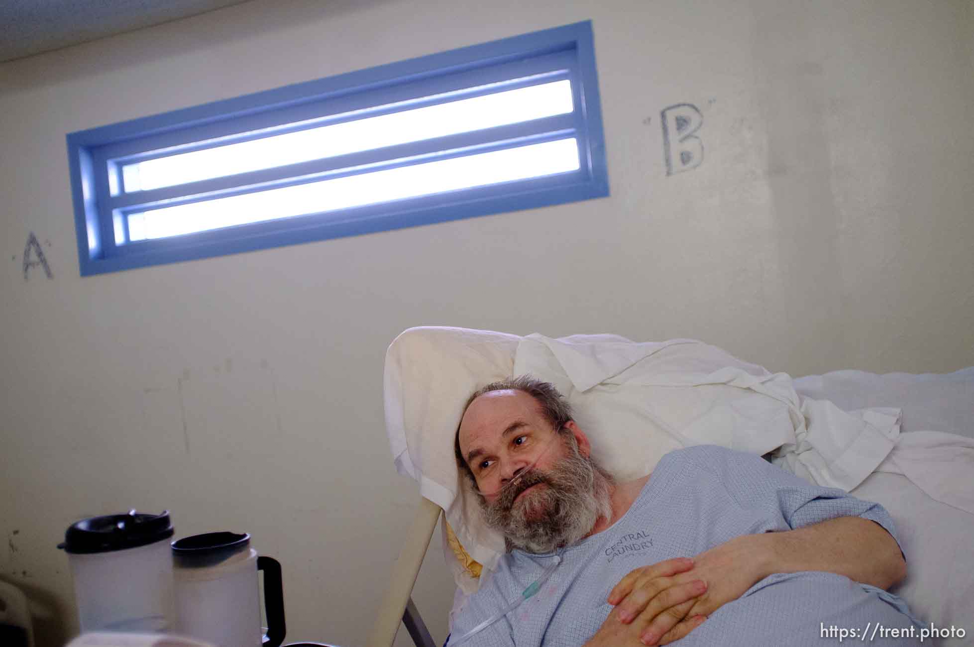 Trent Nelson  |  The Salt Lake Tribune
Inmate Kent Larson, housed in the infirmary of the Utah State Prison in Draper, Utah Wednesday, August 8, 2012.