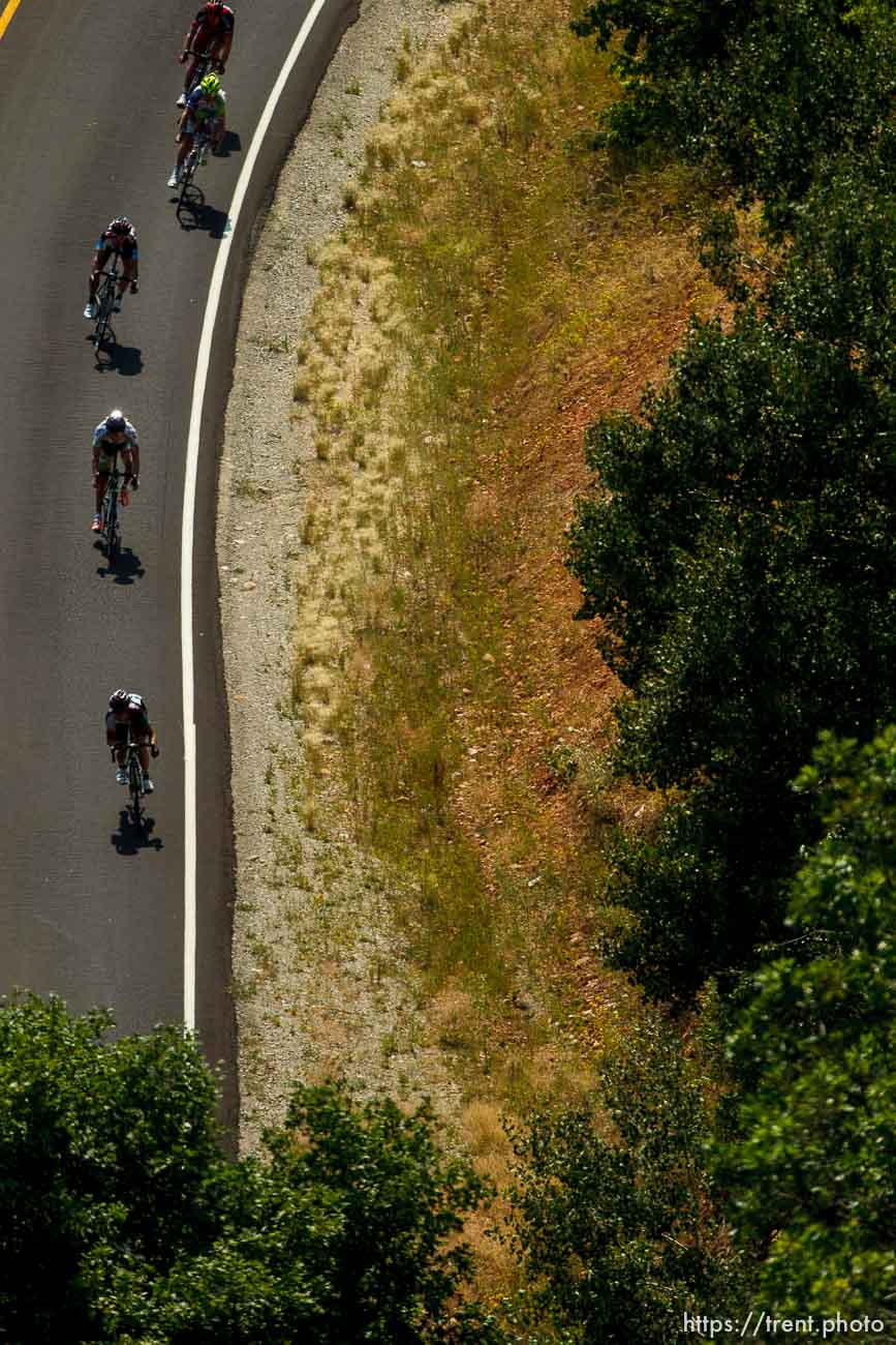 Trent Nelson  |  The Salt Lake Tribune
Riders descend into East Canyon during Stage 3 of the Tour of Utah at the top of East Canyon in Salt Lake City, Utah Thursday, August 9, 2012.