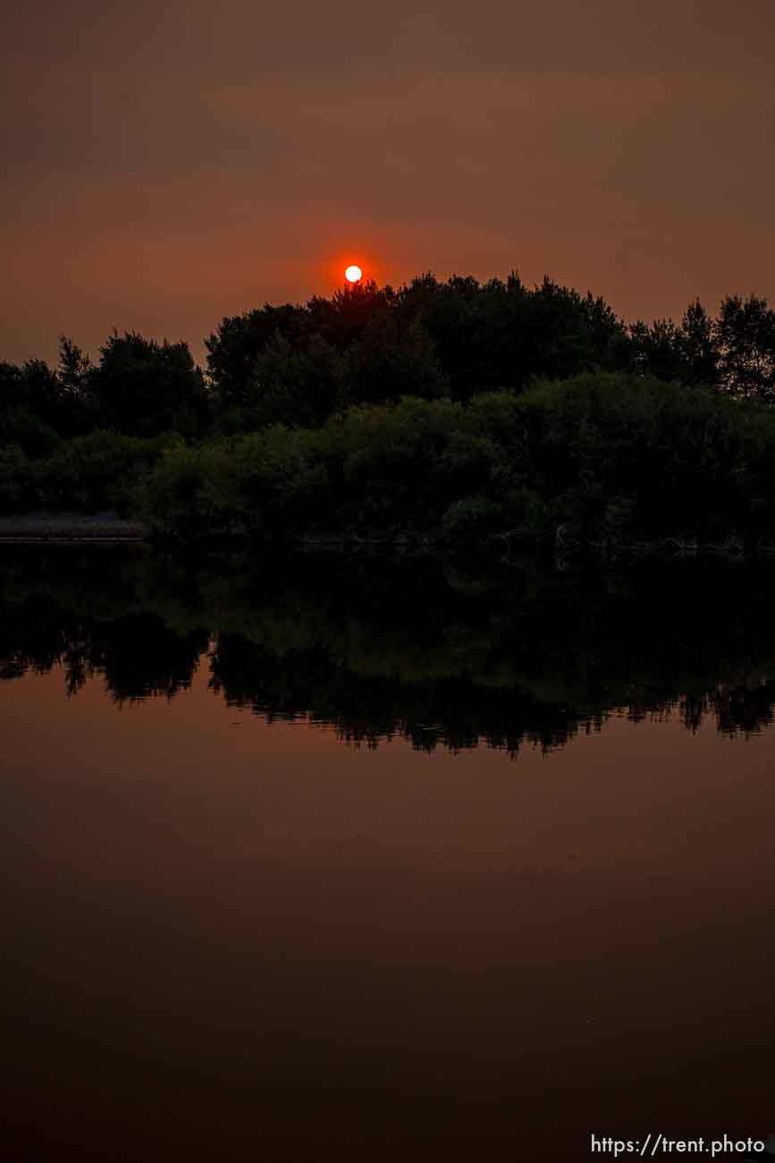 sunrise at Beaver Dick Park, Rexburg, Idaho Monday, August 13, 2012.