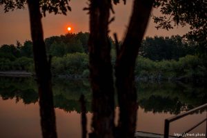 sunrise at Beaver Dick Park, Rexburg, Idaho Monday, August 13, 2012.