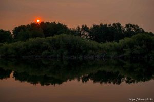 sunrise at Beaver Dick Park, Rexburg, Idaho Monday, August 13, 2012.