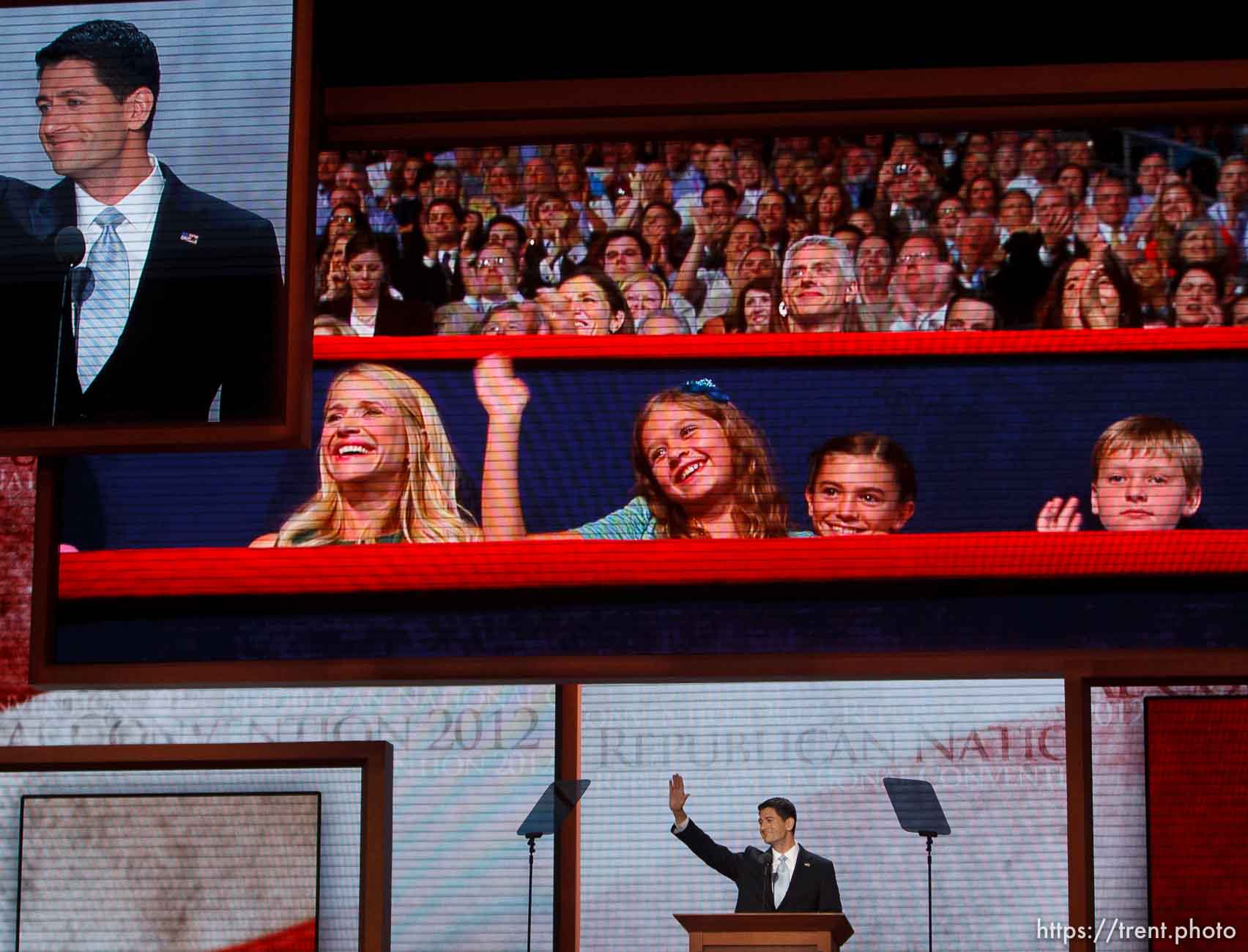 Trent Nelson  |  The Salt Lake Tribune
Paul Ryan, the nominee for Vice President, speaks at the Republican National Convention in Tampa, Florida, Wednesday, August 29, 2012.