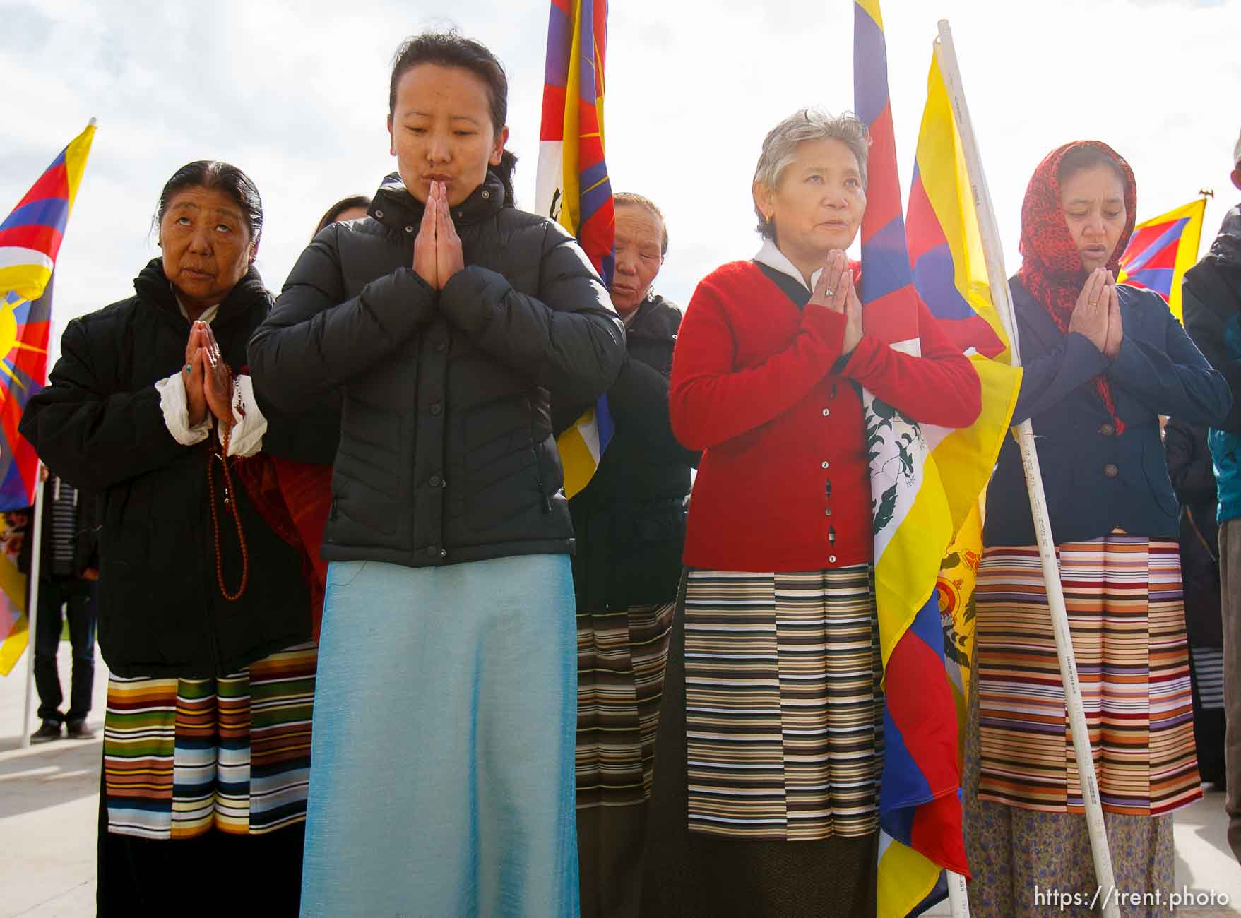 Trent Nelson  |  The Salt Lake Tribune
Approximately sixty people turned out to show their support for human rights inTibet Wednesday October 24, 2012 at the state capitol in Salt Lake City, Utah. The rally was part of the Flame of Truth Relay, a worldwide torch relay to highlight dozens of Tibetan self-immolations since 2009 and promote a response from the United Nations.