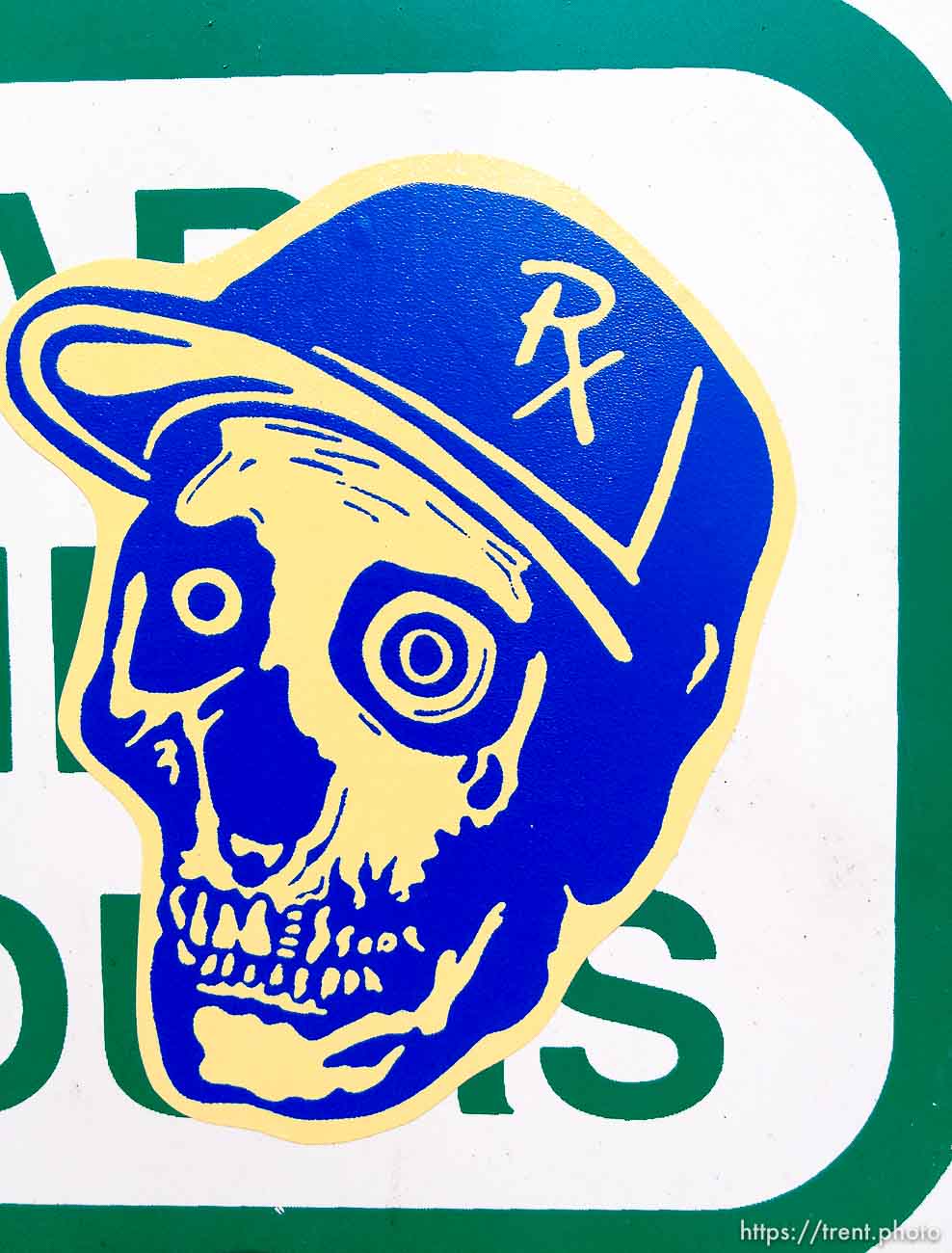 PX skull sticker