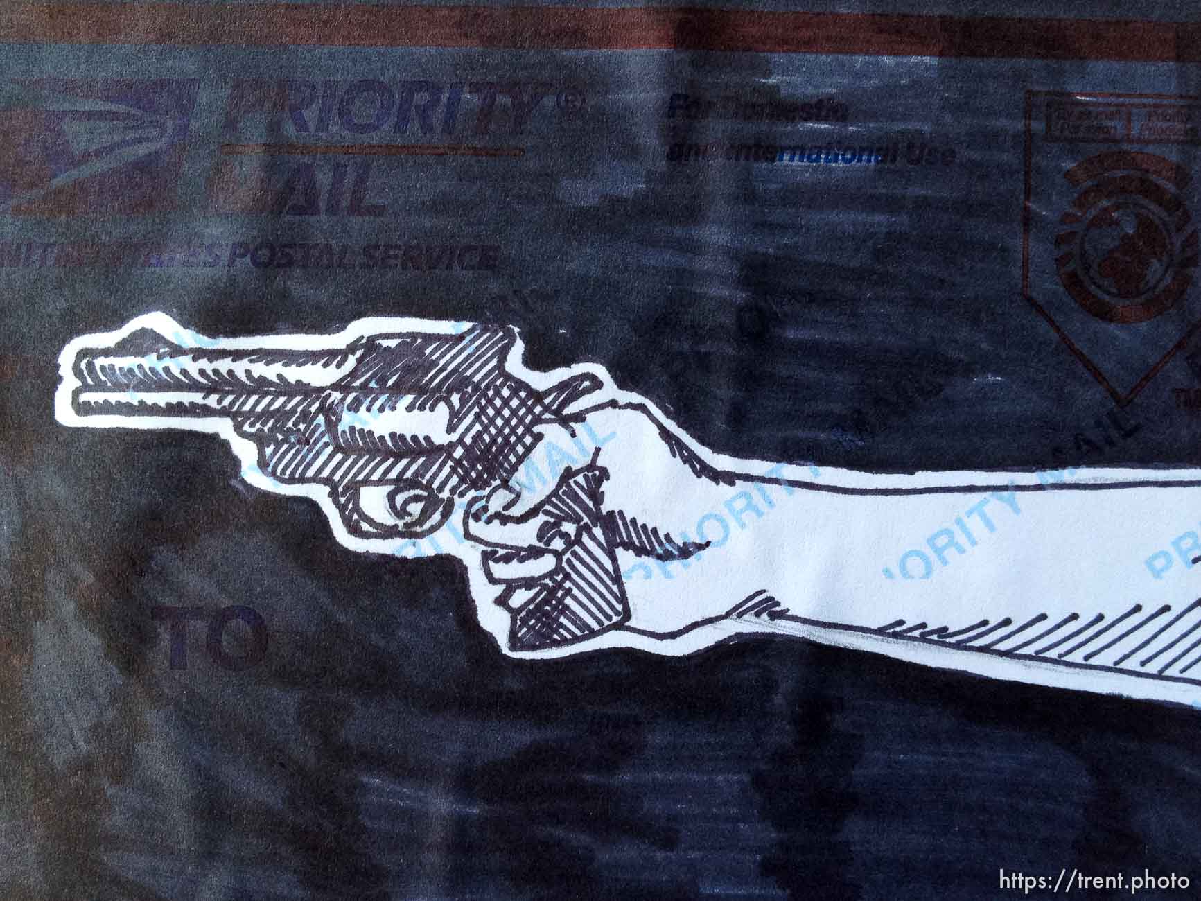 pistol sticker