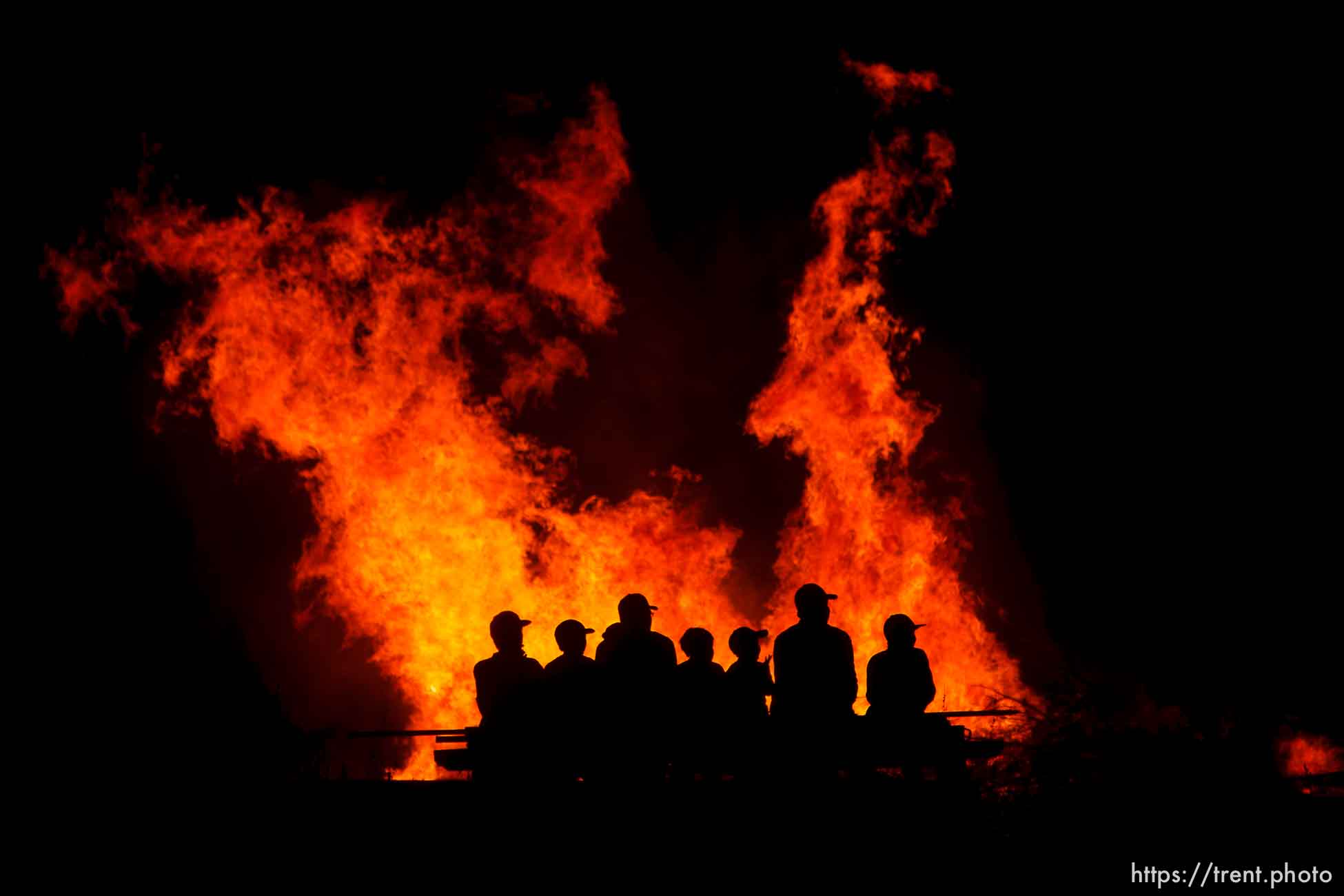 FLDS boys watching a bonfire Thursday November 29, 2012.