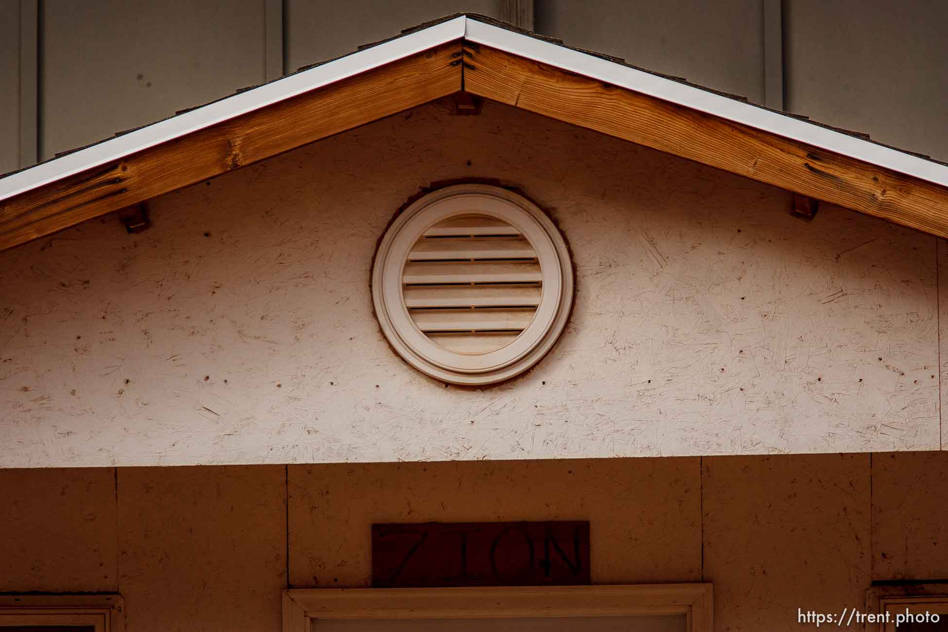 Zion sign over door, Friday November 30, 2012.