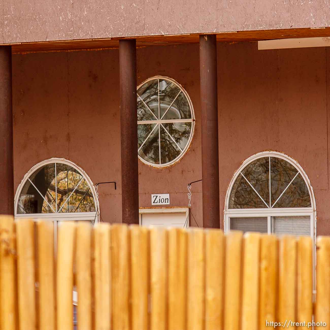 Zion sign over door, Friday November 30, 2012.