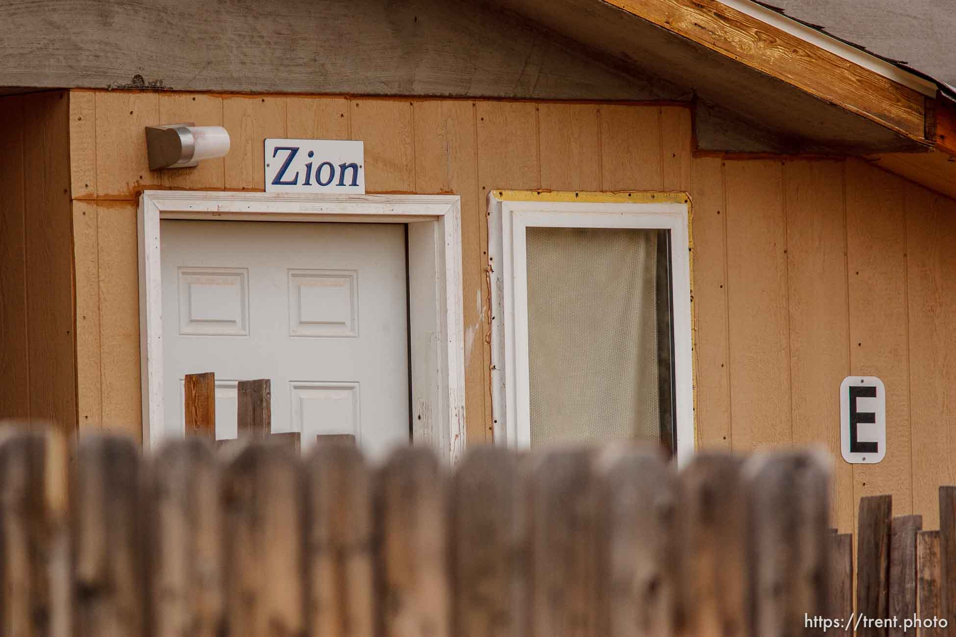 Zion sign over door, Friday November 30, 2012.