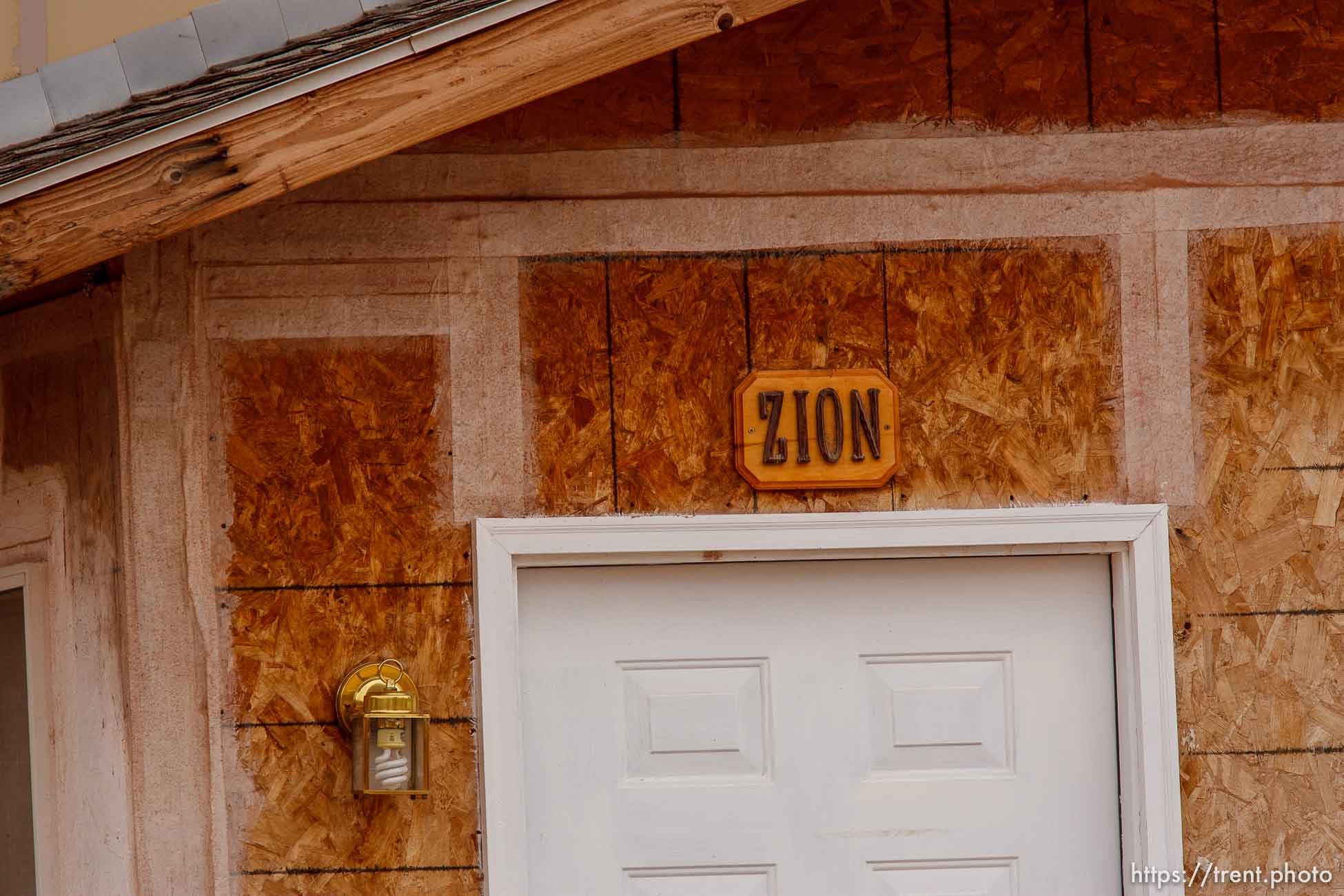 Zion sign over door, Friday November 30, 2012.