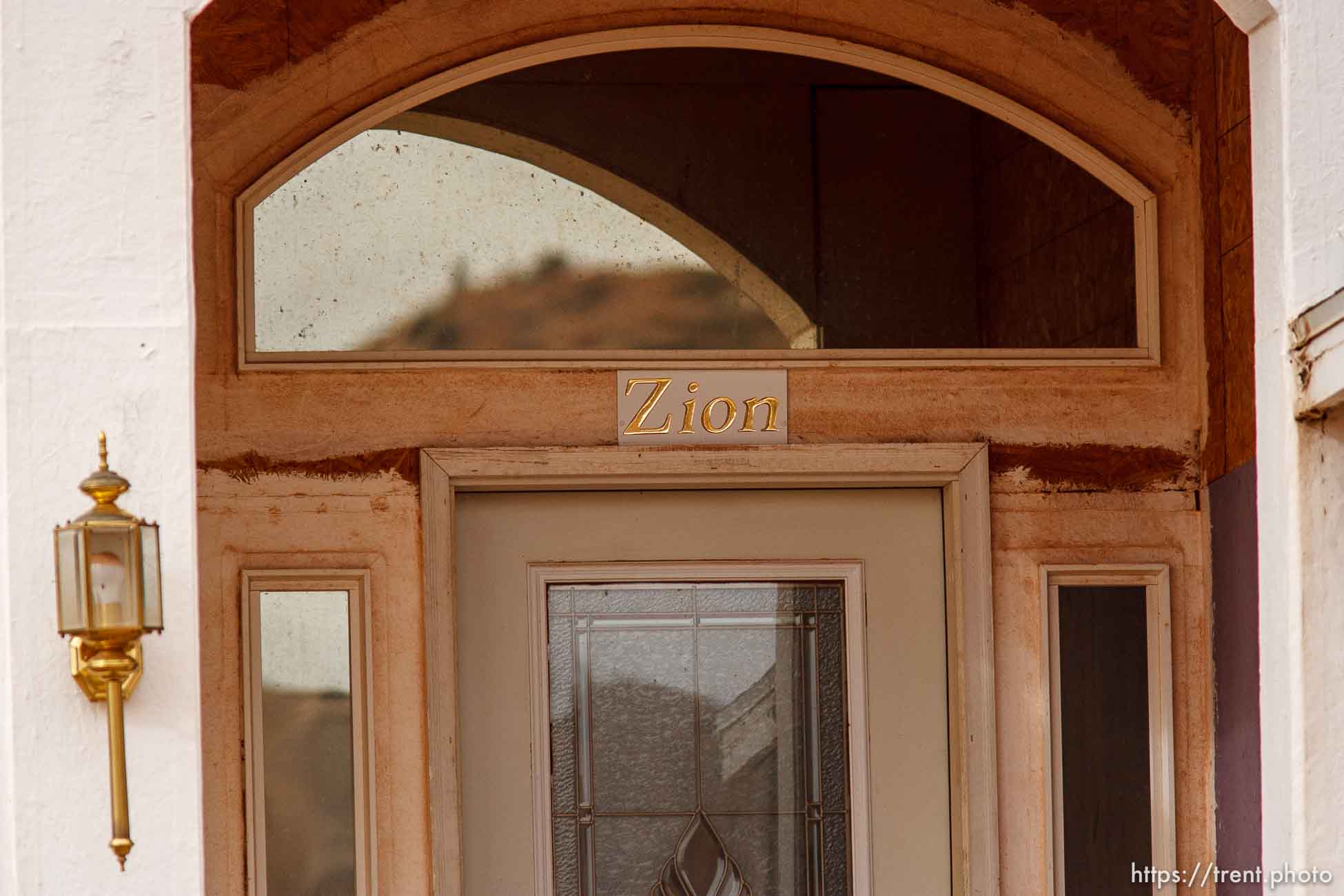 Zion sign over door, Friday November 30, 2012.