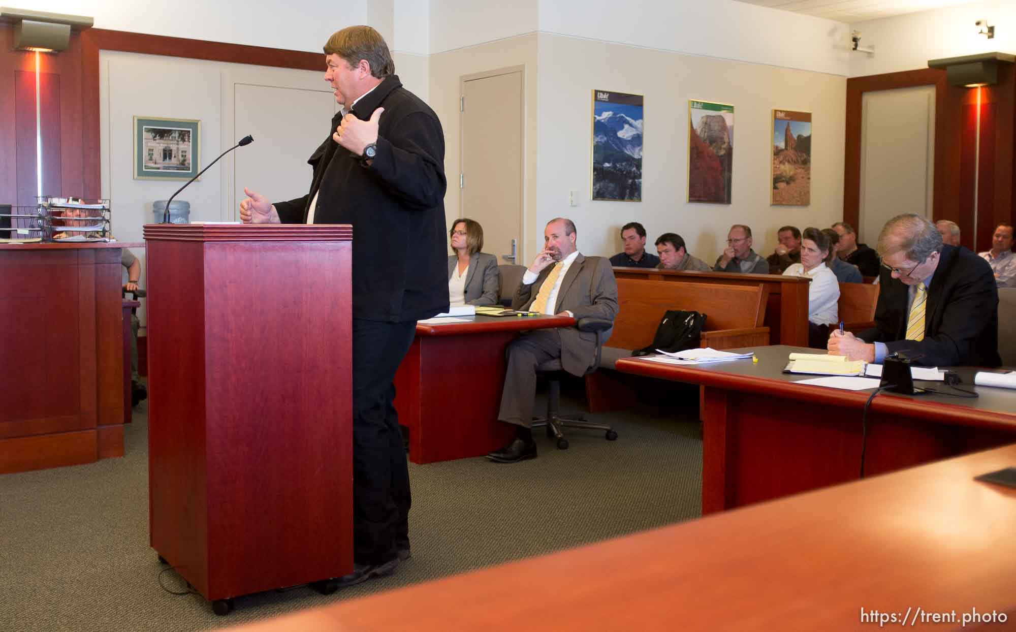 Trent Nelson  |  The Salt Lake Tribune
Willie Jessop speaks during a court hearing on the polygamous UEP land trust, Friday April 12, 2013 in Salt Lake City.