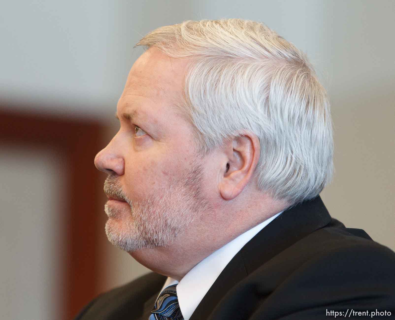 Trent Nelson  |  The Salt Lake Tribune
Attorney Roger Hoole speaks during a court hearing on the polygamous UEP land trust, Friday April 12, 2013 in Salt Lake City.