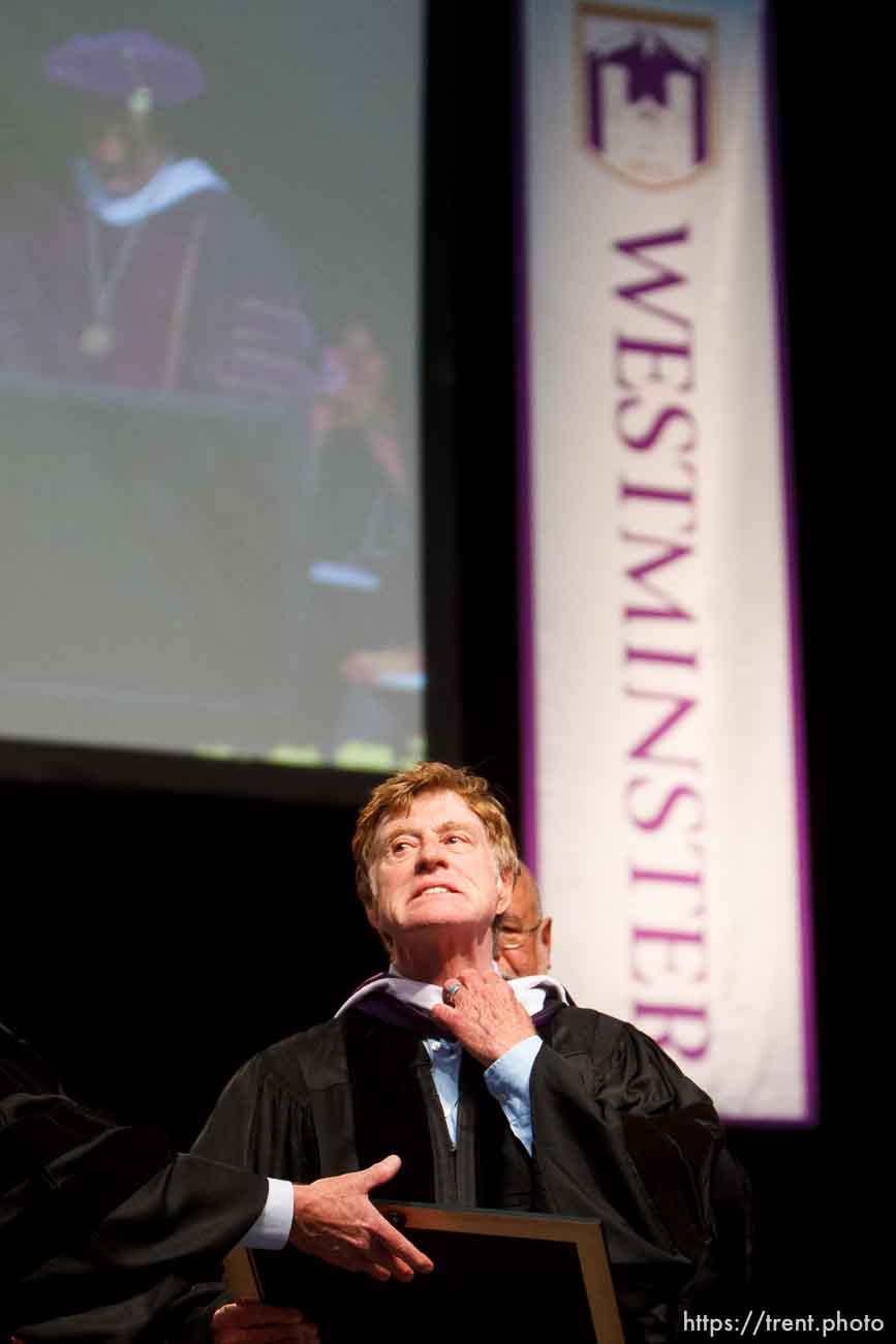 Robert Redford at Commencement Exercises for Westminster College