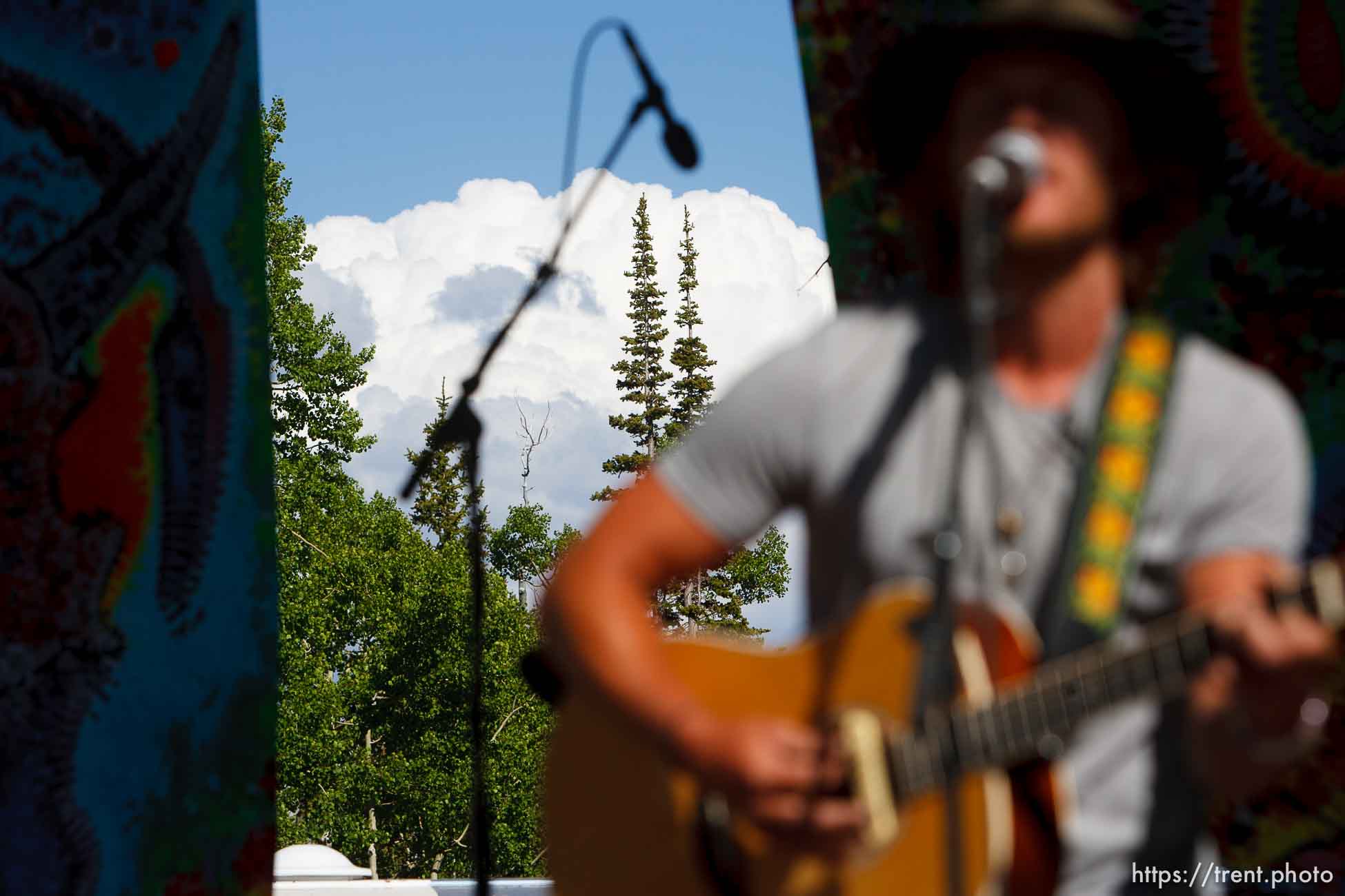 Trent Nelson  |  The Salt Lake Tribune
Luke Benson performs at the Roots of the Rocks music festival at the Eagle Point Ski Resort Saturday, June 15, 2013 east of Beaver.