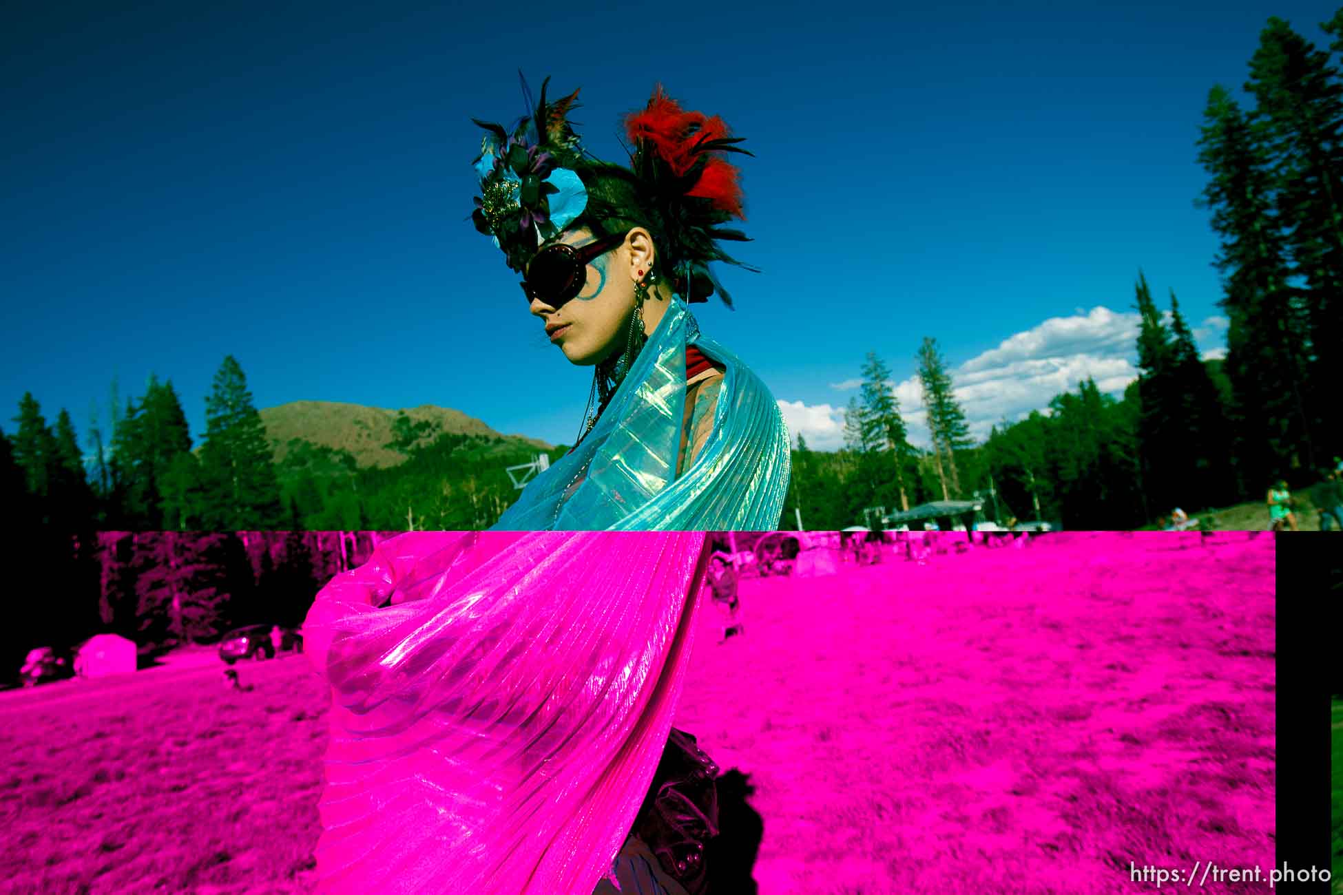 Trent Nelson  |  The Salt Lake Tribune
Miss Lissa Meow dances as The Heavy Guilt performs at the Roots of the Rocks music festival at the Eagle Point Ski Resort Saturday, June 15, 2013 east of Beaver.