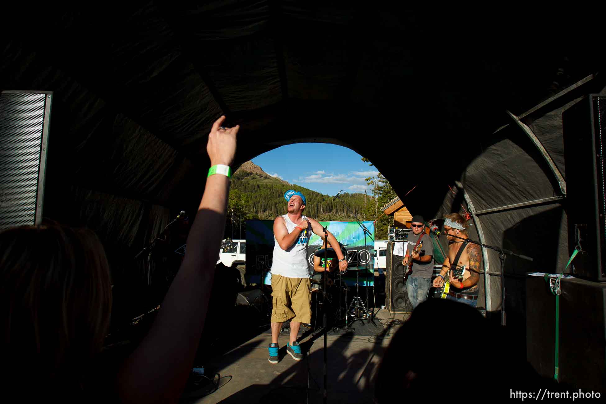 Trent Nelson  |  The Salt Lake Tribune
Funk & Gonzo performs at the Roots of the Rocks music festival at the Eagle Point Ski Resort Saturday, June 15, 2013 east of Beaver.