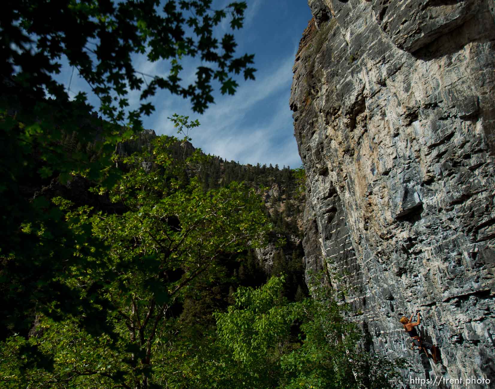 Trent Nelson  |  The Salt Lake Tribune
Mindy Shulak climbs the Division Wall, Wednesday June 19, 2013 in American Fork Canyon.