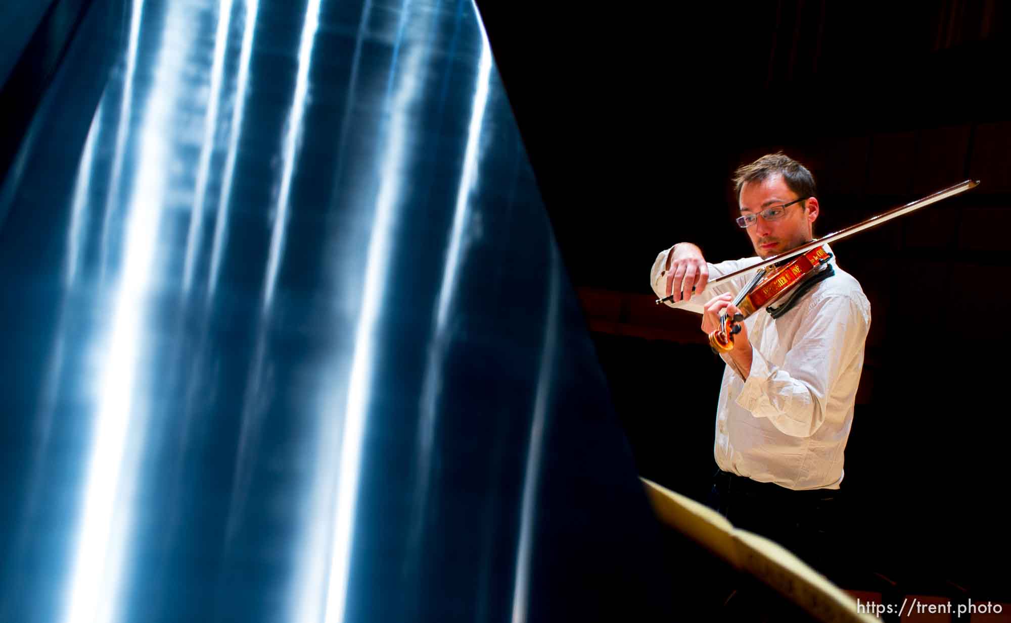 Trent Nelson  |  The Salt Lake Tribune
Pianist Vedrana Subotic and violinist Claude Halter rehearsing a Debussy sonata Wednesday July 3, 2013 for the opening concert of the Intermezzo Chamber Music Series in Salt Lake City.