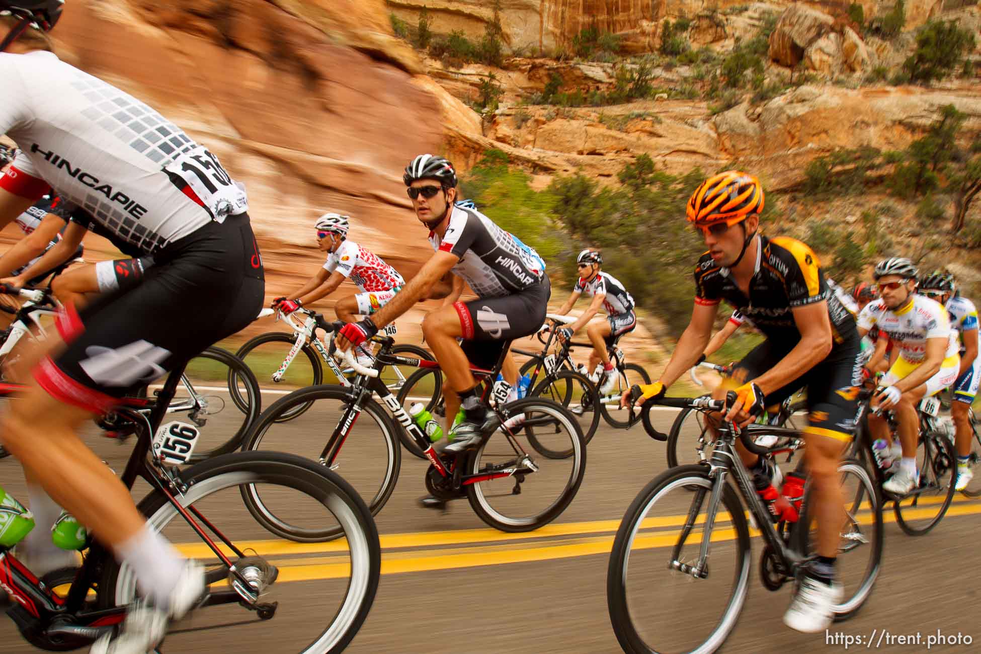 Trent Nelson  |  The Salt Lake Tribune
The peloton races toward Boulder during stage two of the Tour of Utah Wednesday August 7, 2013.