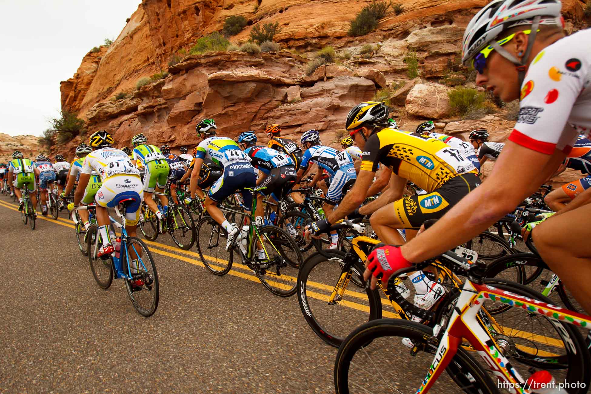 Trent Nelson  |  The Salt Lake Tribune
The peloton races toward Boulder during stage two of the Tour of Utah Wednesday August 7, 2013.