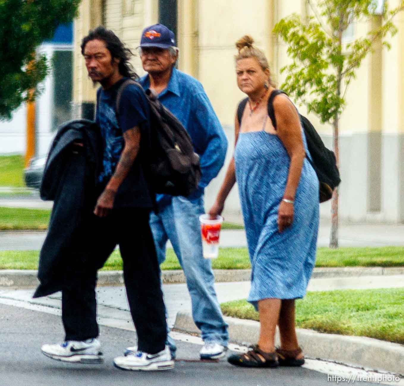 crossing the street, Friday, August 23, 2013, in Salt Lake City.